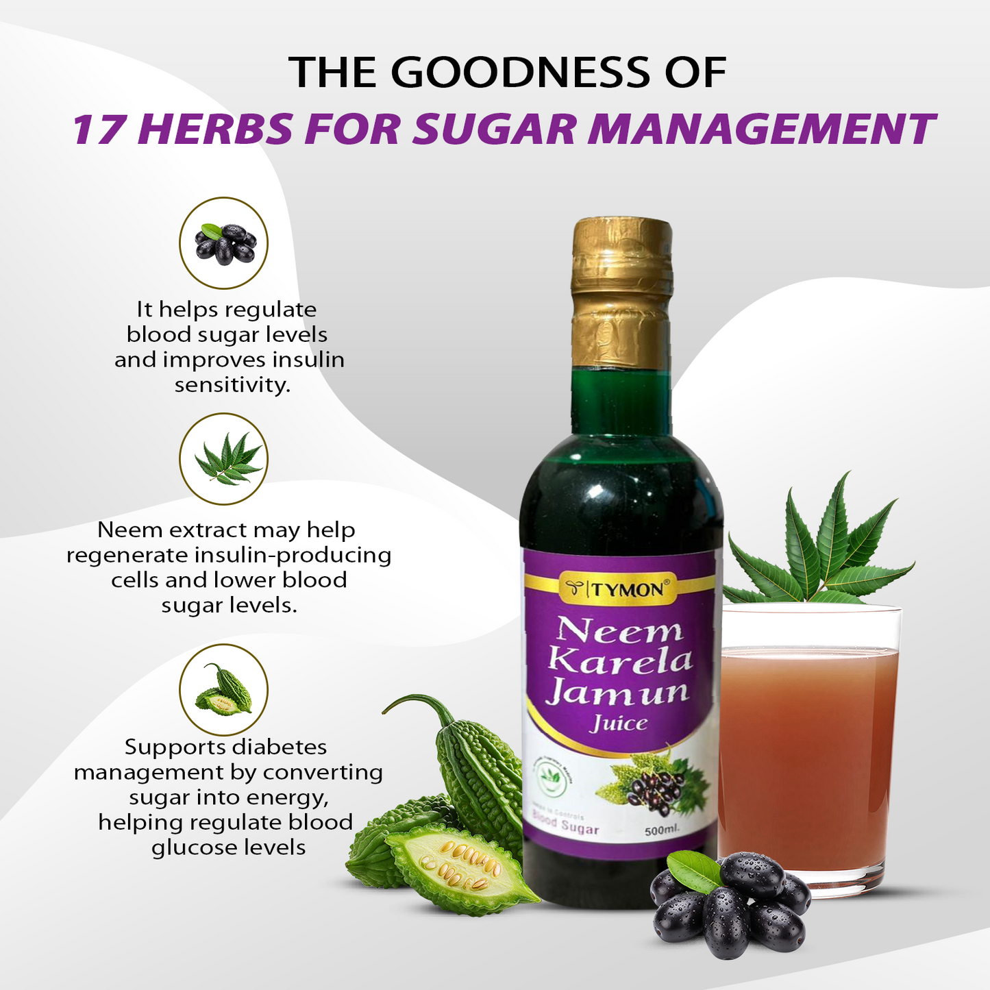 Tymon™ Neem Karela Jamun Juice